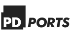 Node4's client PD Ports logo in black and white